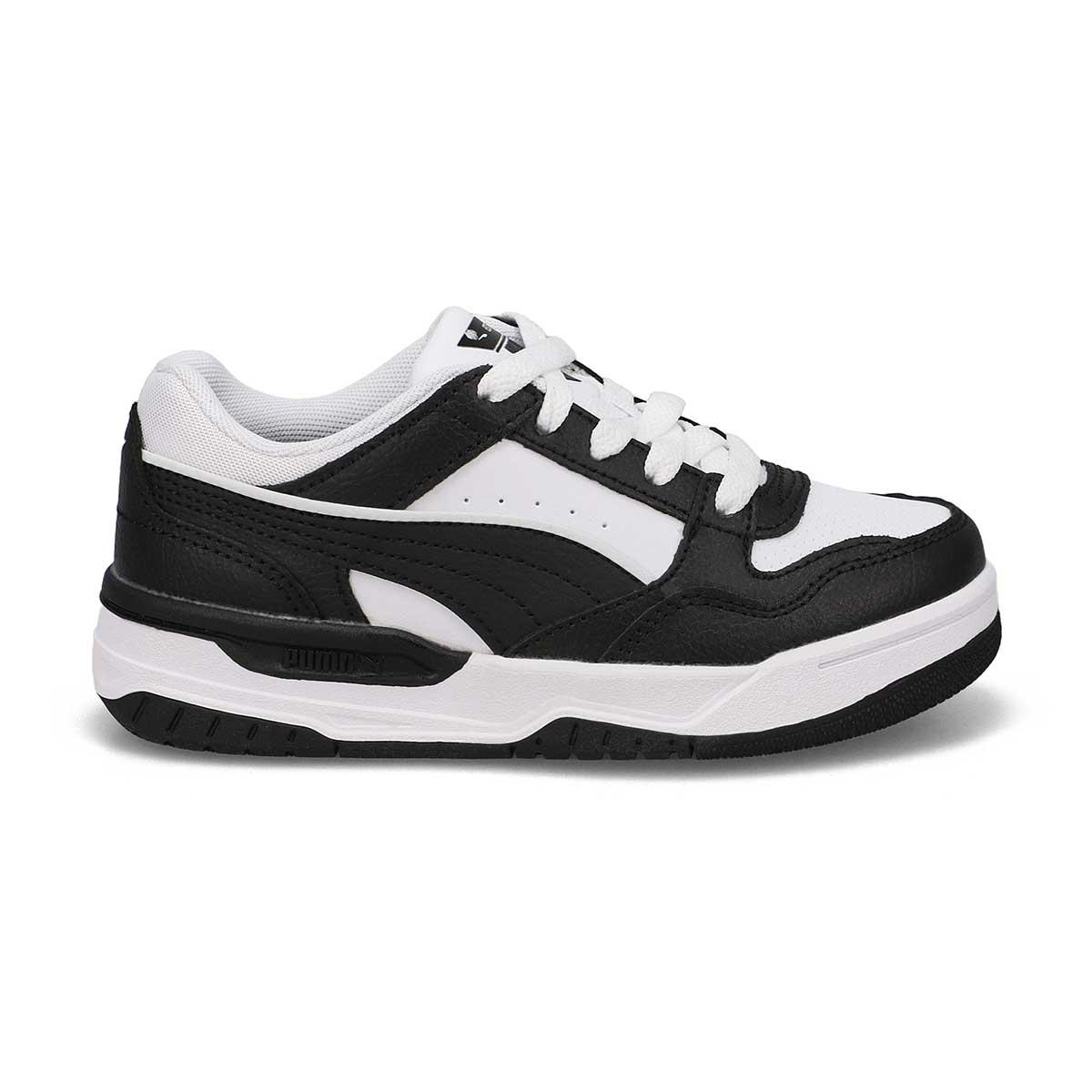 Baskets à lacets REBOUND RETRO, noir/blanc, enfants