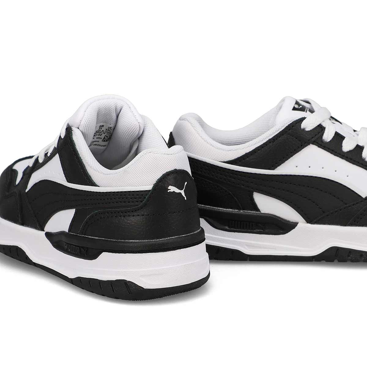 Baskets à lacets REBOUND RETRO, noir/blanc, enfants