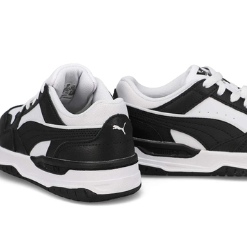 Kids'  Rebound Retro Lace Up Sneaker - Black/White
