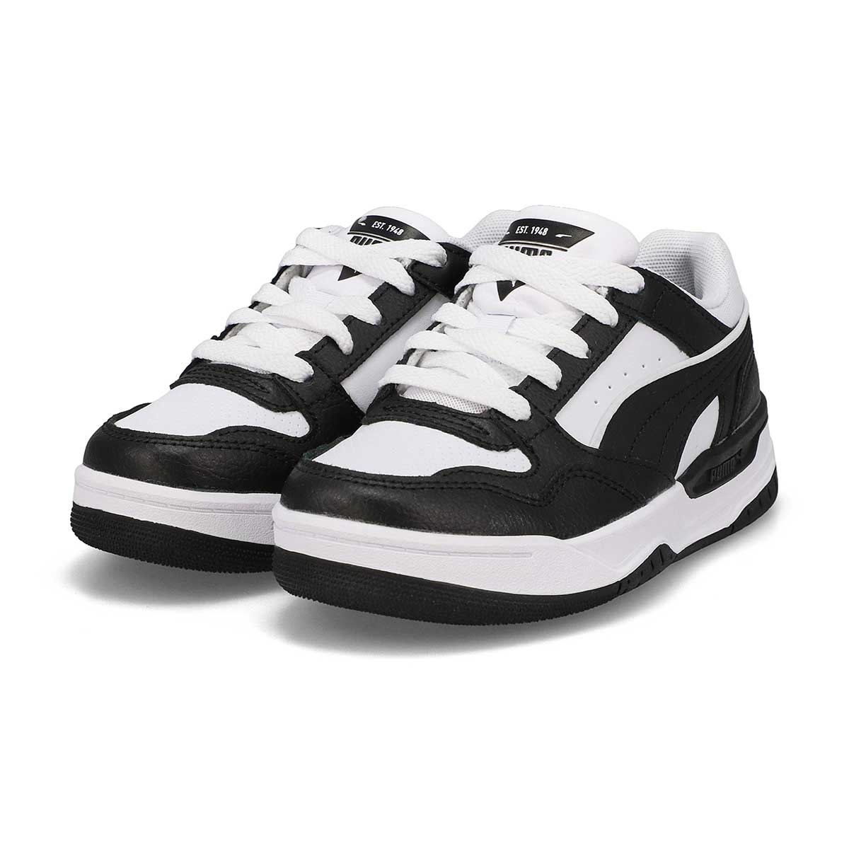Baskets à lacets REBOUND RETRO, noir/blanc, enfants