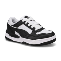 Baskets à lacets REBOUND RETRO, noir/blanc, enfants