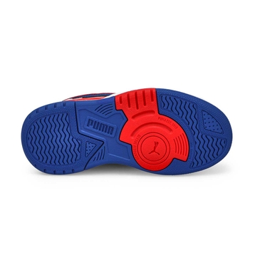 Kids'  Rebound Retro Lace Up Sneaker - White/Blue/