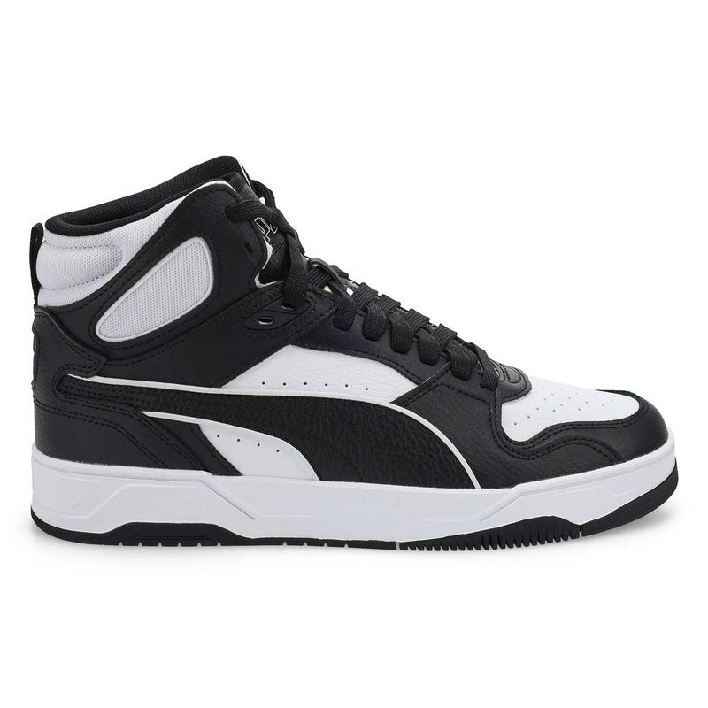 Men's RBD Break Mid Lace Up Sneaker - White/Black/White