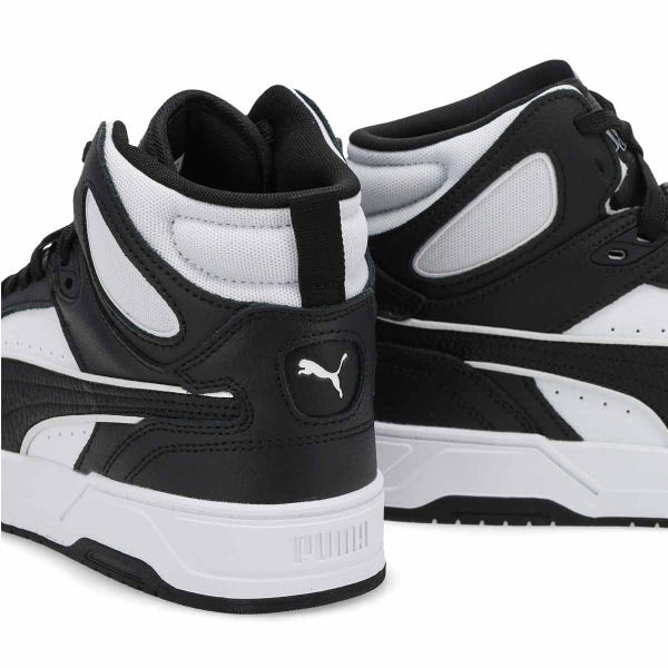Men's RBD Break Mid Lace Up Sneaker - White/Black/White