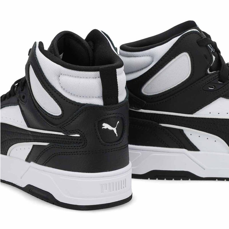 Men's RBD Break Mid Lace Up Sneaker - White/Black/White