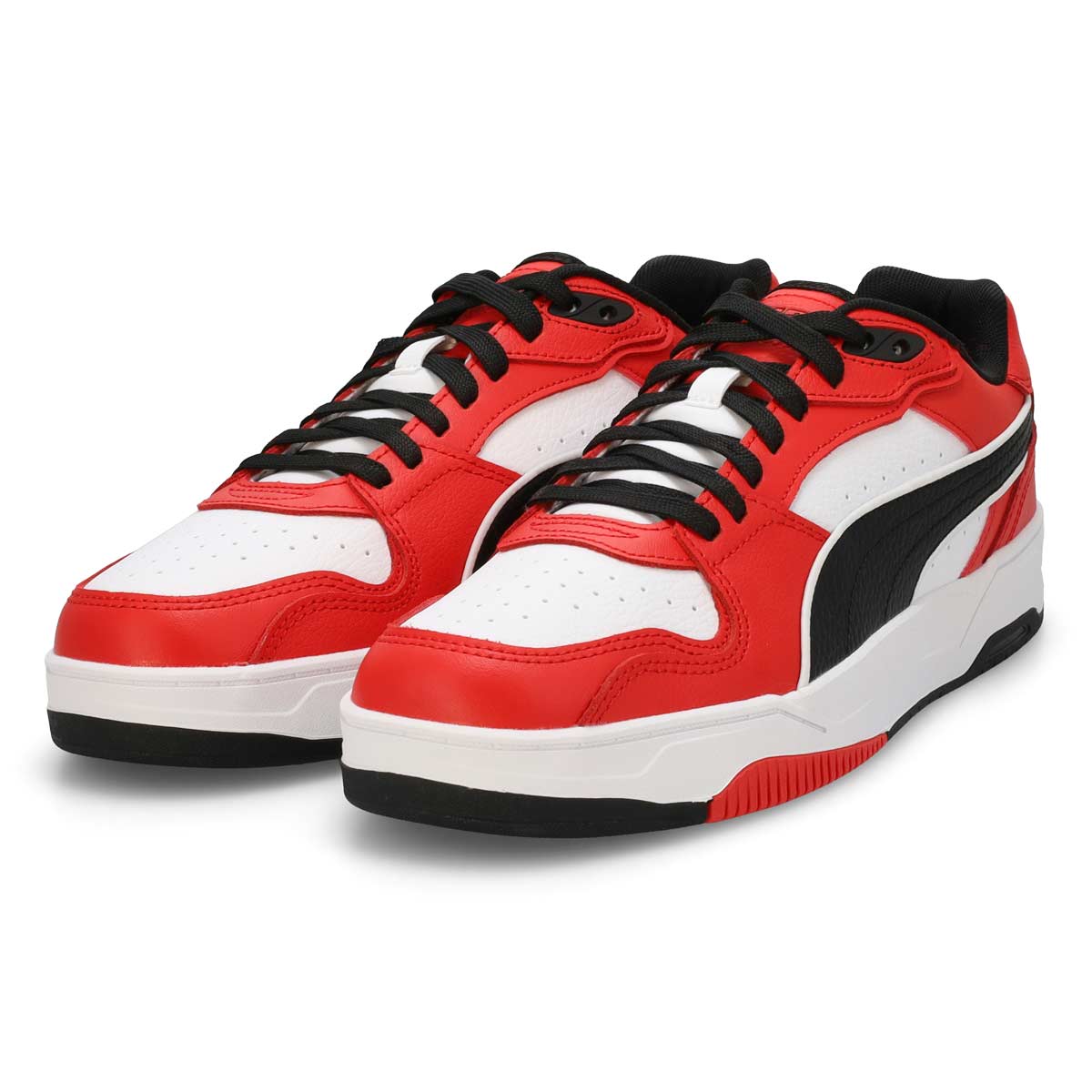 Men's RBD Break Low Lace Up Sneaker - White/Black/For All Time Red