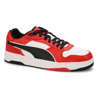 Men's RBD Break Low Lace Up Sneaker - White/Black/For All Time Red