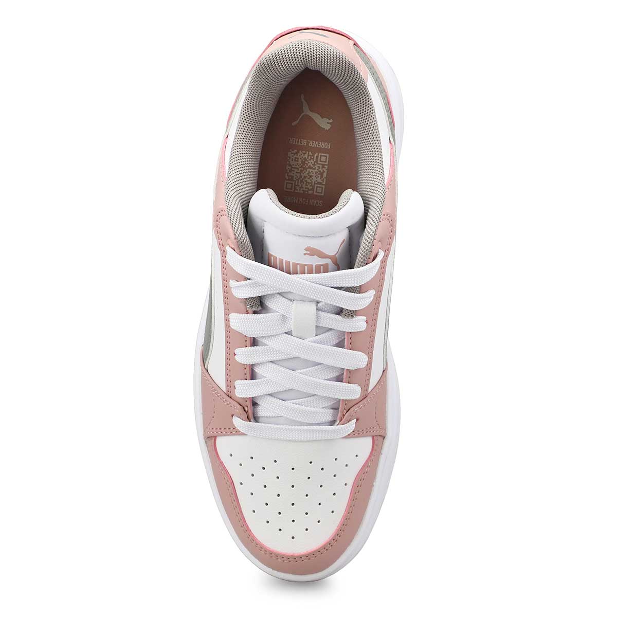 Women's Rebound Femme Low Lace Up Sneaker - White/Gray Echo/Mauve Mist