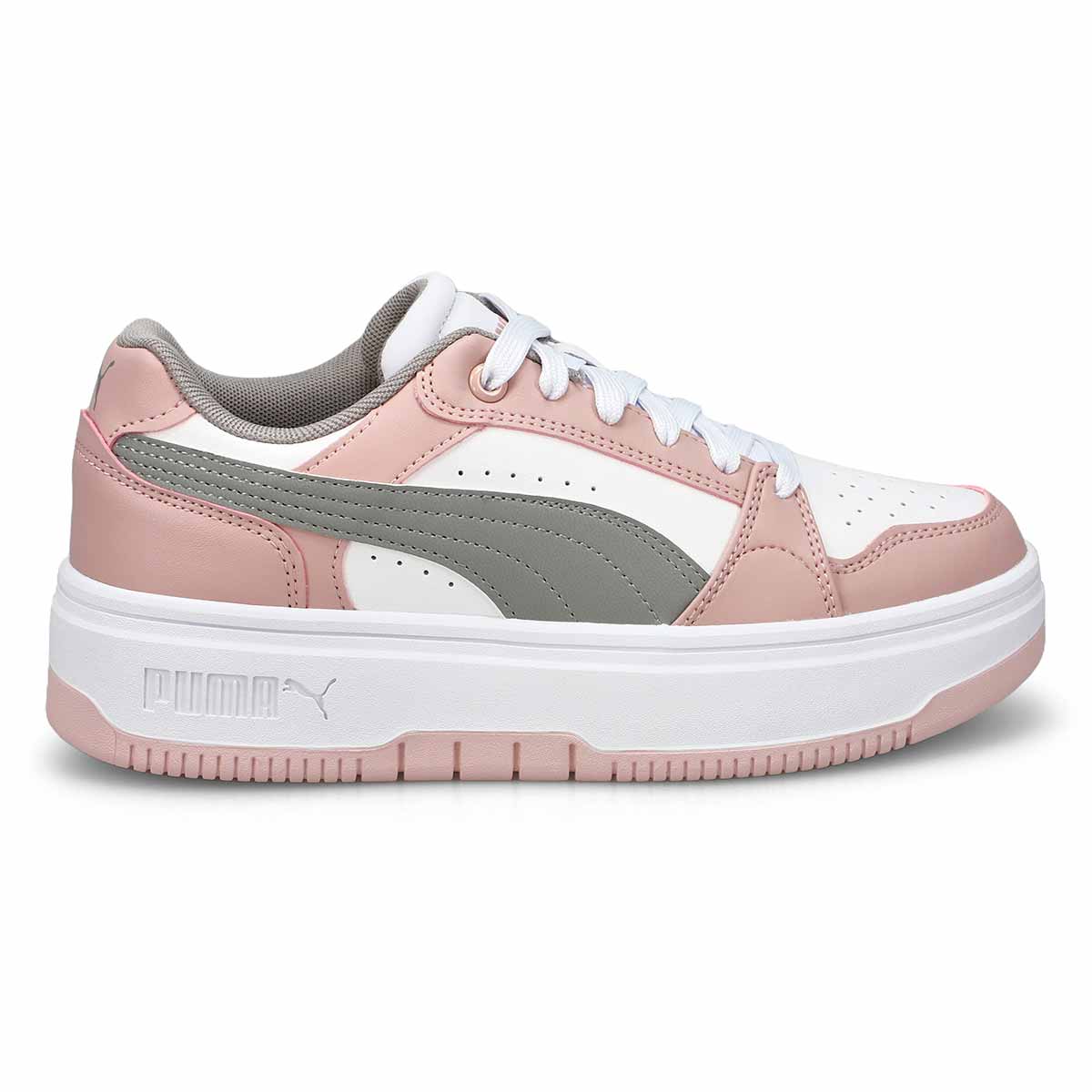 Women's Rebound Femme Low Lace Up Sneaker - White/Gray Echo/Mauve Mist