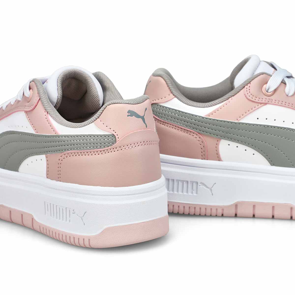 Women's Rebound Femme Low Lace Up Sneaker - White/Gray Echo/Mauve Mist