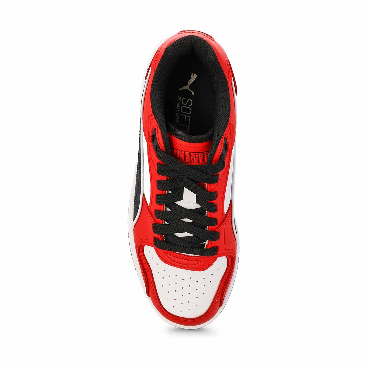 Baskets à lacets REBOUND BREAK LOW, rouge/noir/blanc, garçons