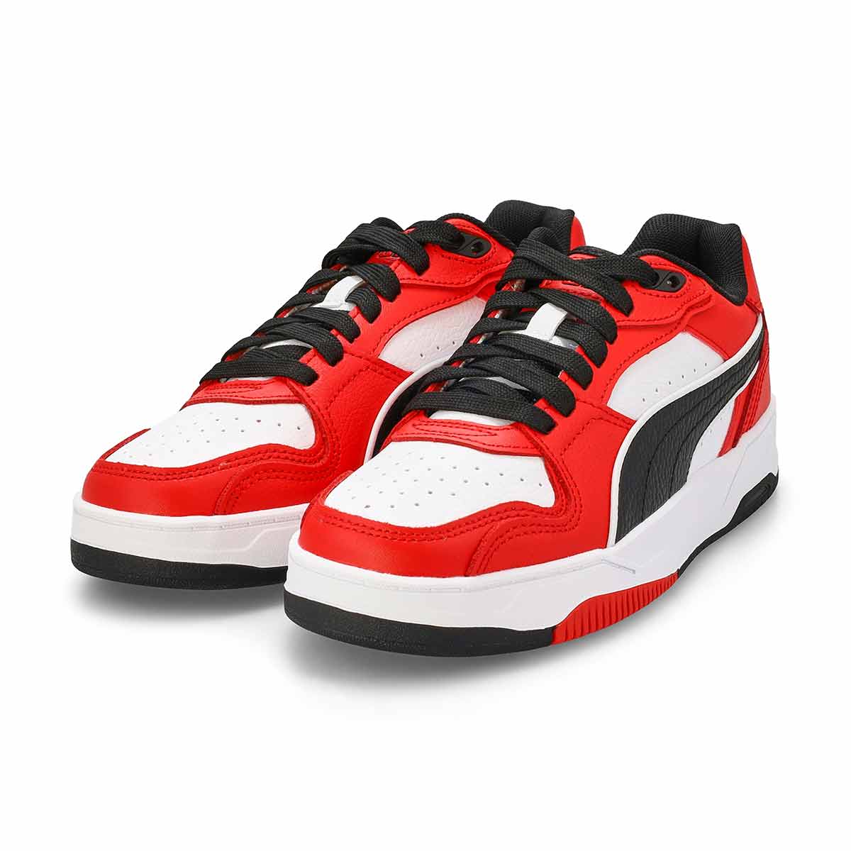 Baskets à lacets REBOUND BREAK LOW, rouge/noir/blanc, garçons