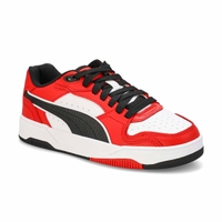 Baskets à lacets REBOUND BREAK LOW, rouge/noir/blanc, garçons