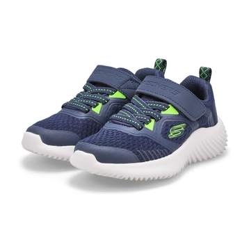 Boys' Bounder Slip On Sneaker - Navy/Lime