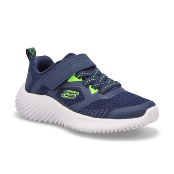 Boys' Bounder Slip On Sneaker - Navy/Lime