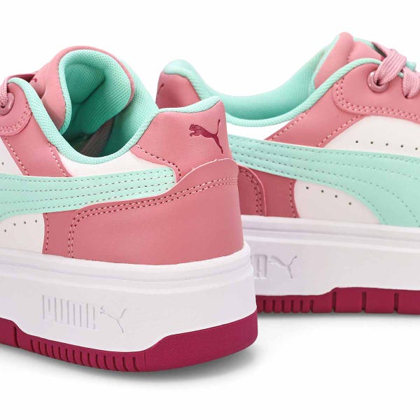 Baskets à lacets REBOUND FEMME, blanc/menthe fondue/rose, filles