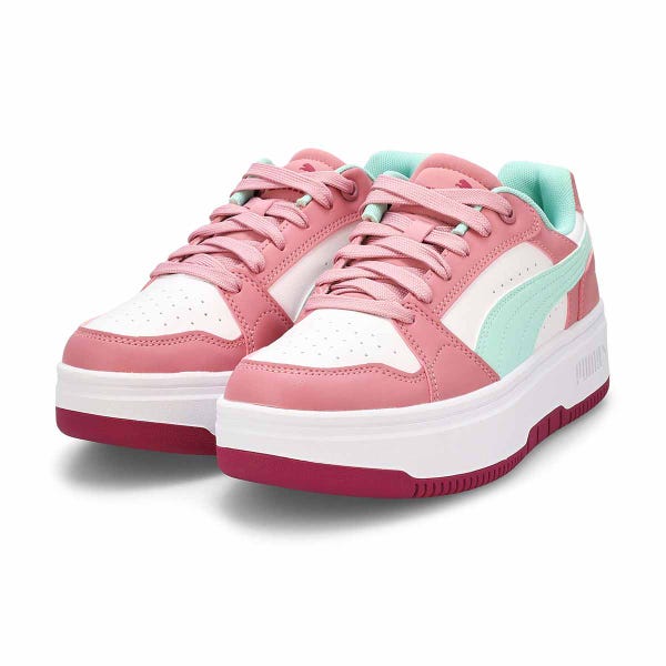 Baskets à lacets REBOUND FEMME, blanc/menthe fondue/rose, filles