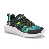 Boys' Bounder Sneaker -Black/ Lime