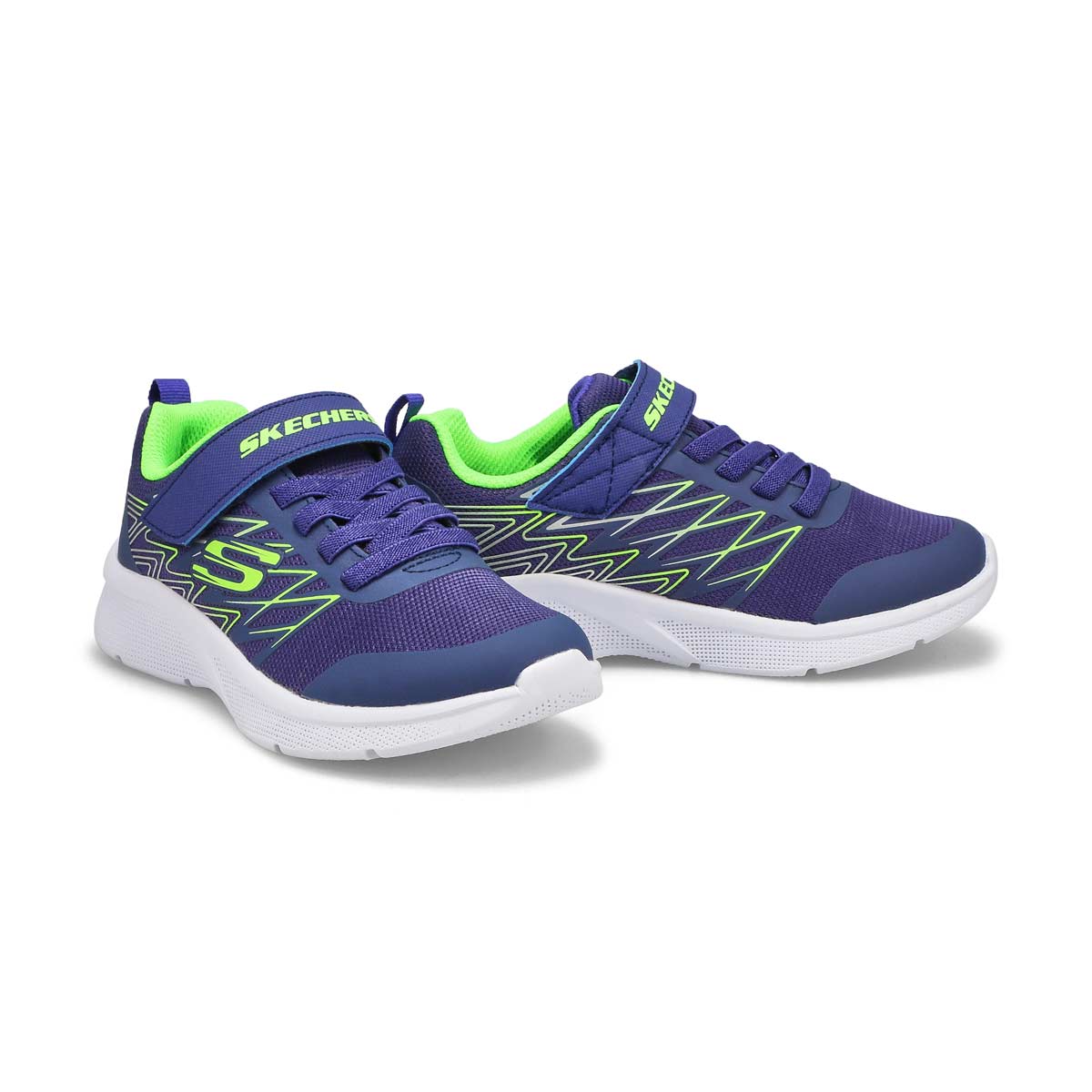 Boys' Microspec Texlor Sneaker - Navy/Lime