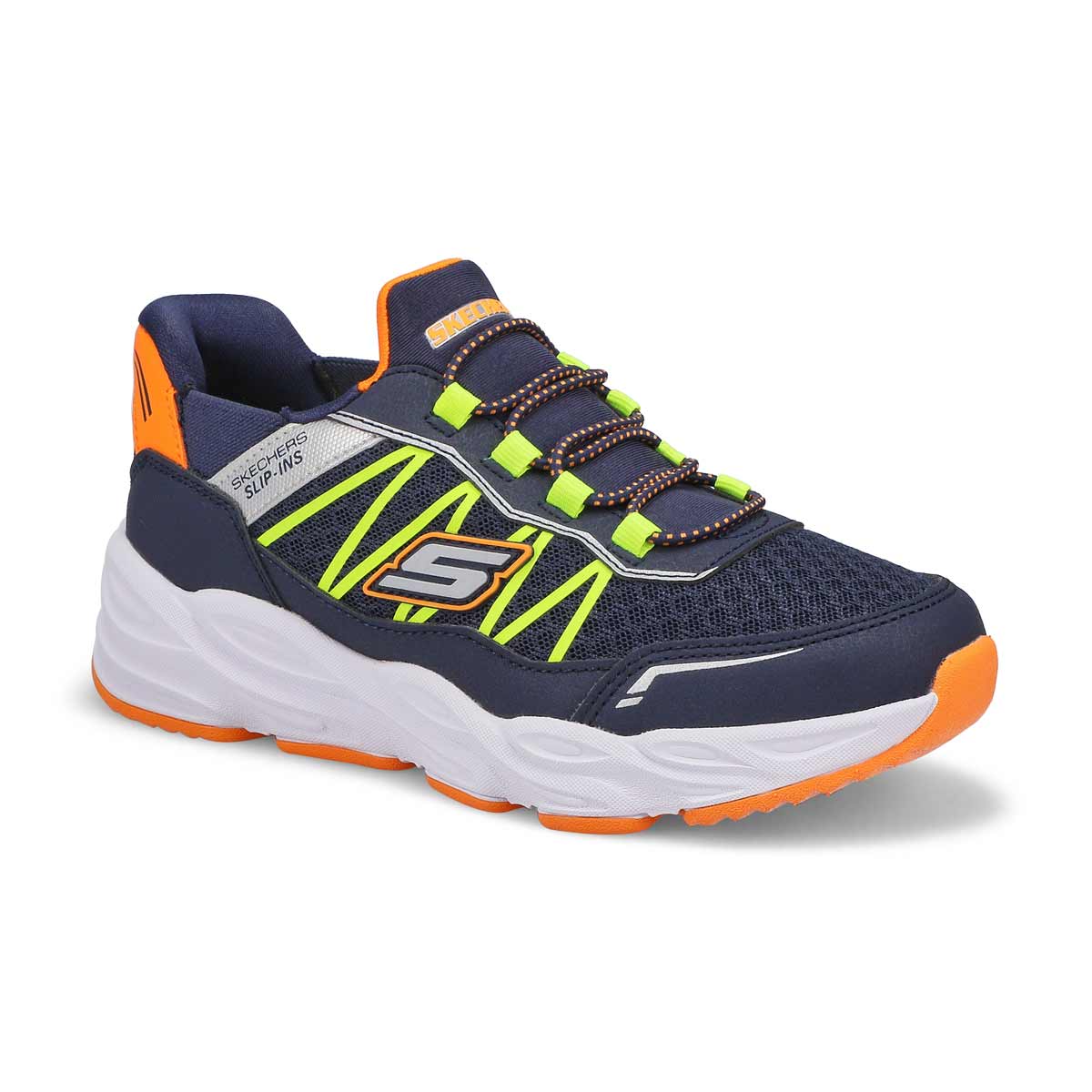 Boys' Turbo Tread Slip-Ins Sneaker - Navy/Orange