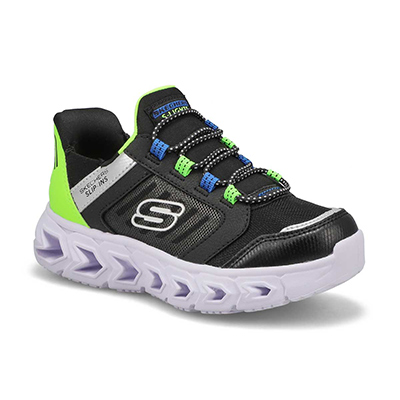 Bys Hypno-Flash 2.0 Odelux Light Up Slip-Ins Sneaker - Black/Lime