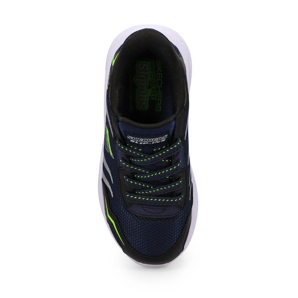 Boys'  Meteor-lights Brisk-Beams Light Up Slip-Ins Sneaker - Navy/Black