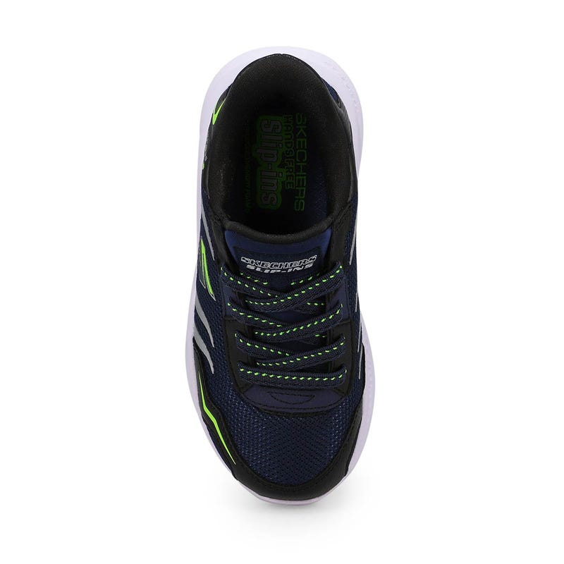 Boys'  Meteor-lights Brisk-Beams Light Up Slip-Ins Sneaker - Navy/Black