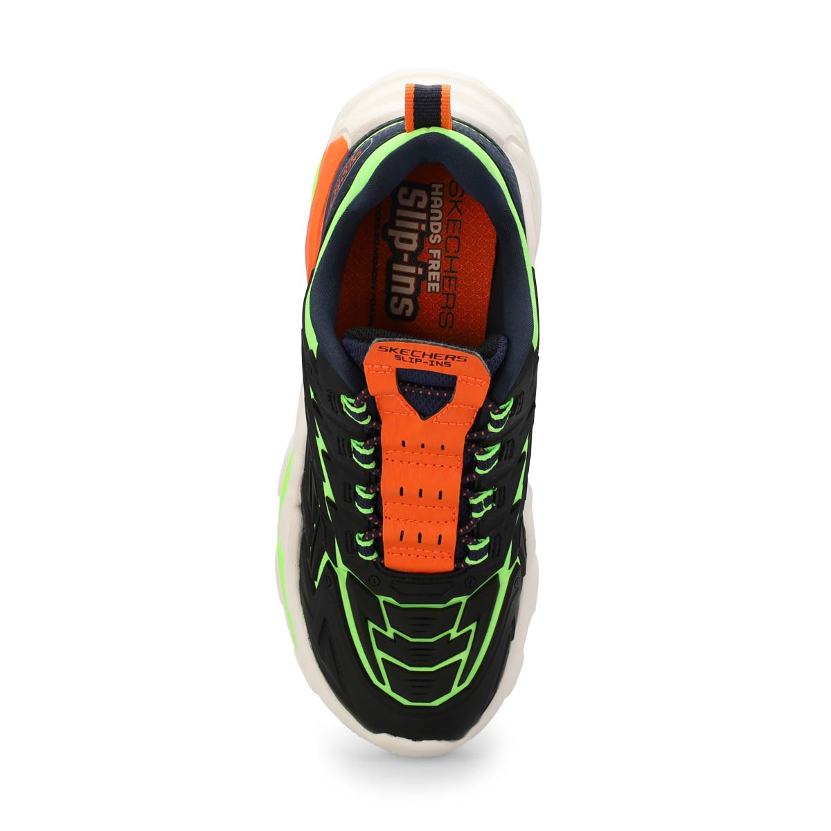 Boys'  Skech-Bots 2.0 Slip-Ins Sneaker - Black/Lime Green