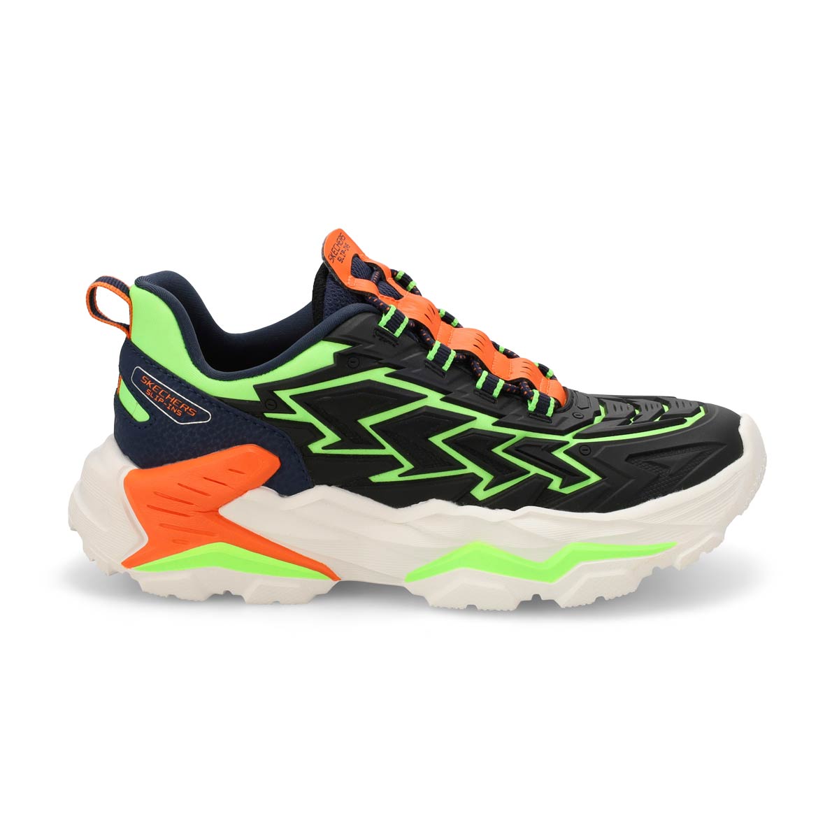 Boys'  Skech-Bots 2.0 Slip-Ins Sneaker - Black/Lime Green