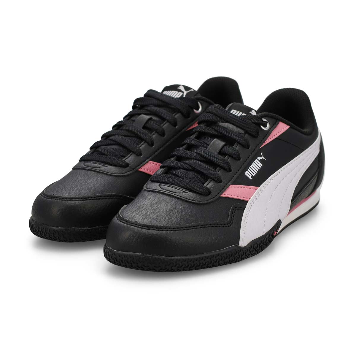 Baskets à profil bas BELLA DONNA, noir/blanc/rose, filles