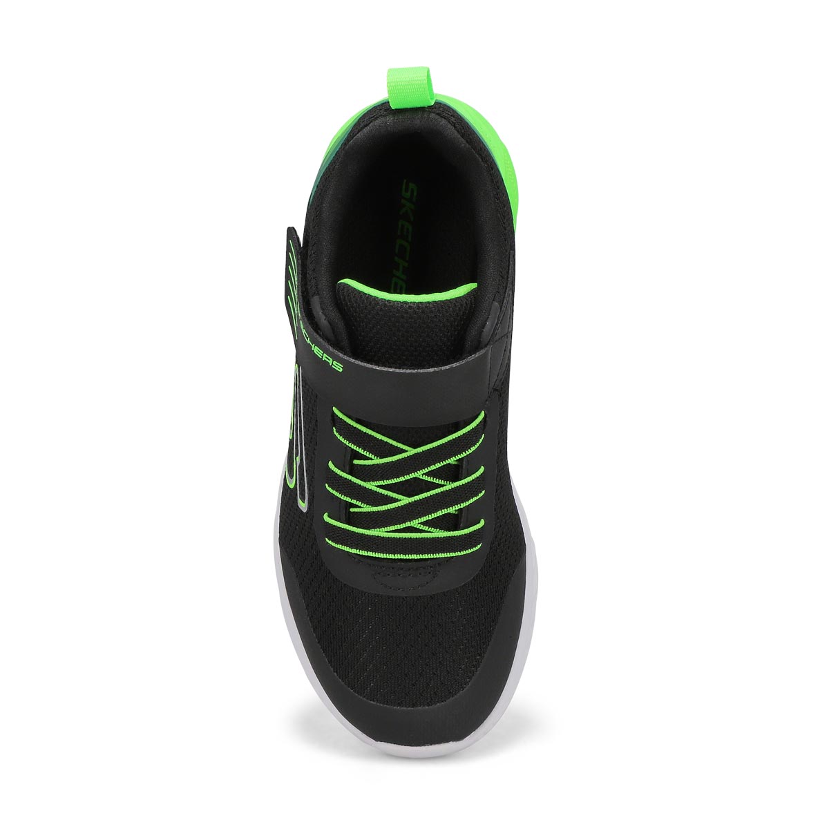 Boys'  Microspec Max II Sneaker - Black/Lime