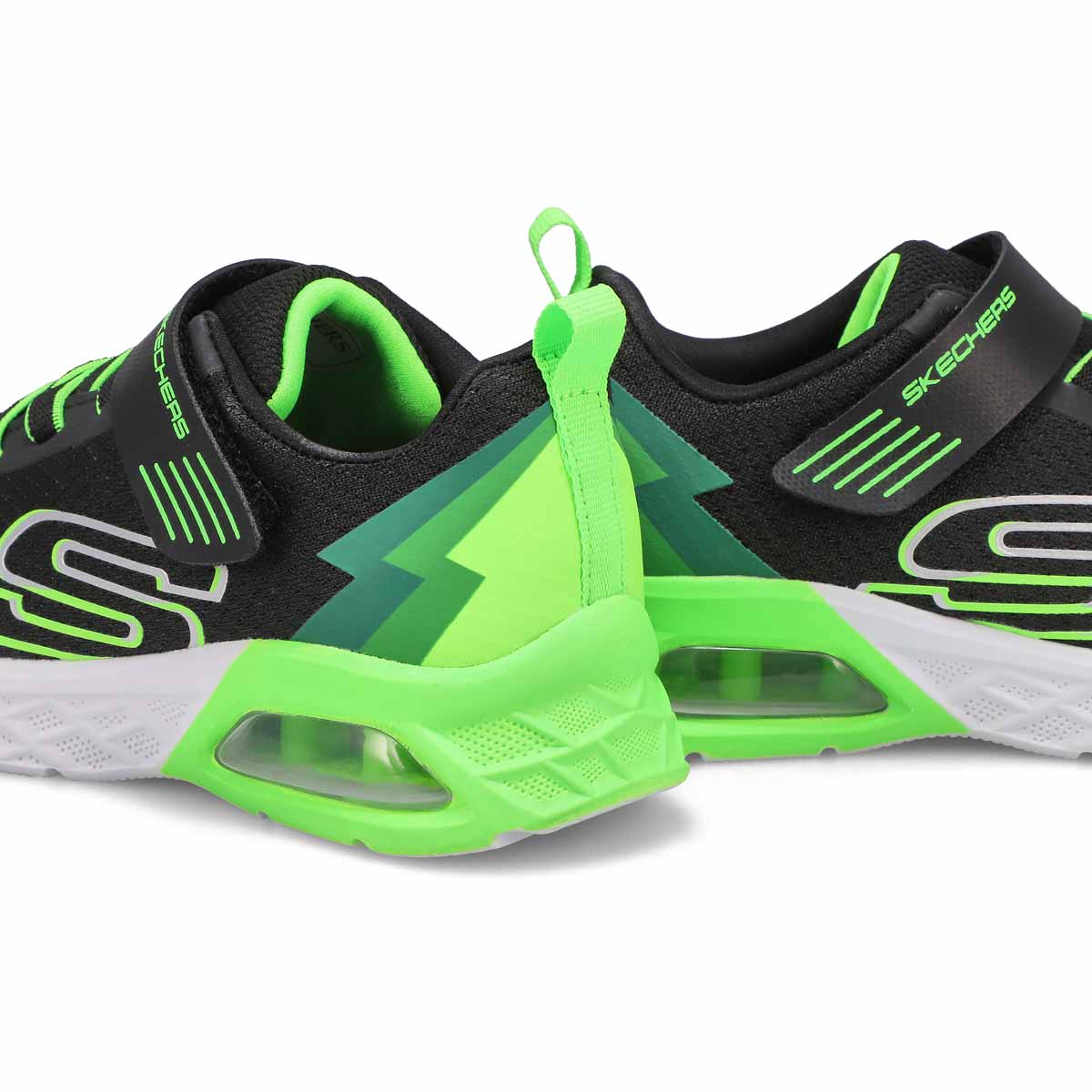 Boys'  Microspec Max II Sneaker - Black/Lime