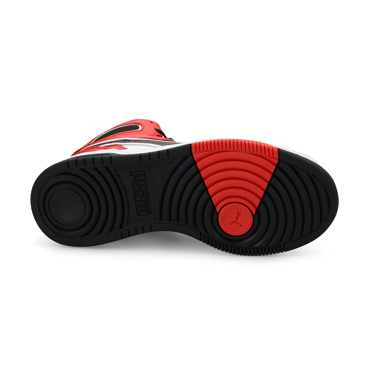 Boys'  Rebound Break Mid Lace Up Sneaker - Red/Black/White