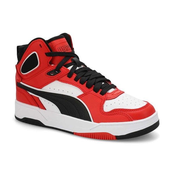 Baskets à lacets REBOUND BREAK MID, rouge/noir/blanc, garçons