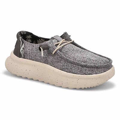 Lds Wendy Peak Platform Casual Shoe - Charcoal