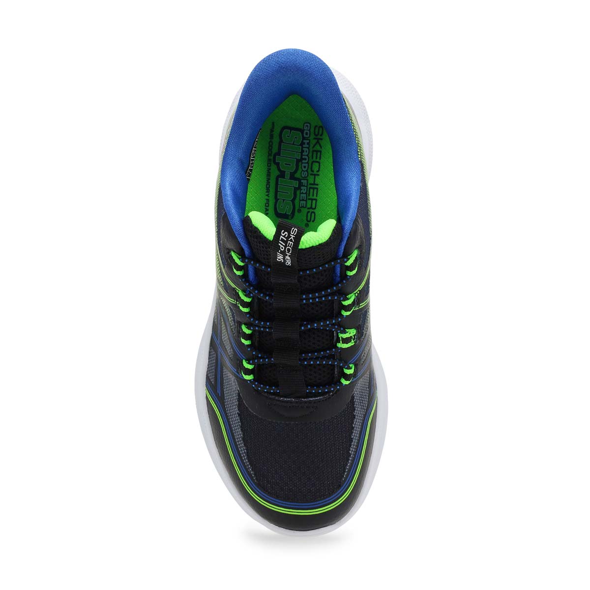 Boys' Microspec Velocity Slip-Ins Sneaker - Black/