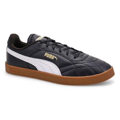 Mns Club II Indoor Lace Up Sneaker - Black/White