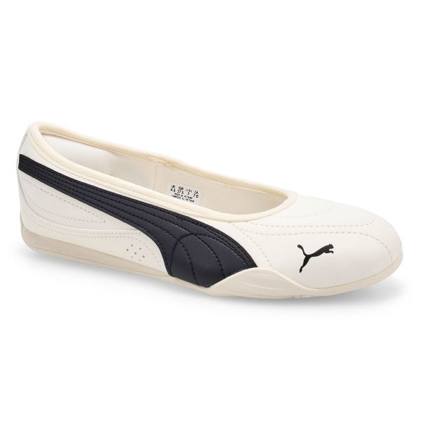 Espadrille ballerine Puma Catch Soleil pour femmes - Blanc chaud/Noir
