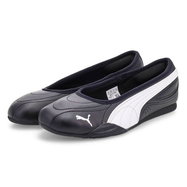 Ballerine espadrille femme Catch Soleil - Noir/Blanc