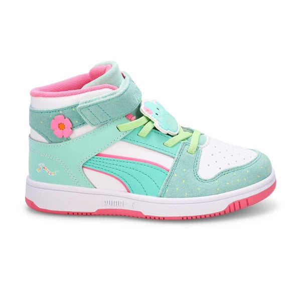 Girls'  Rebound Layup SL Graciela Cactus High Top Sneaker - Mint/White Mint Melt