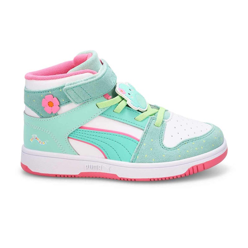 Girls'  Rebound Layup SL Graciela Cactus High Top Sneaker - Mint/White Mint Melt