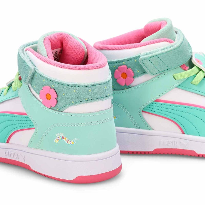 Girls'  Rebound Layup SL Graciela Cactus High Top Sneaker - Mint/White Mint Melt