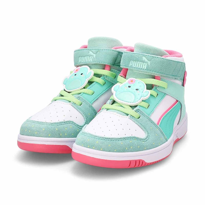 Girls'  Rebound Layup SL Graciela Cactus High Top Sneaker - Mint/White Mint Melt