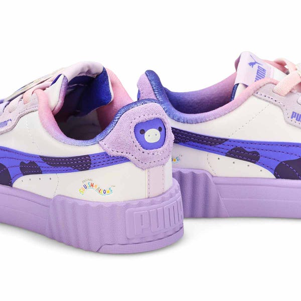 Girls'  Carina 3.0 Ingred Purple Cow Lace Up Sneaker - Lilac Frost/Dark Amethyst/Vivid Violet