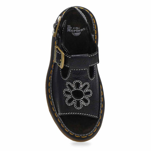 Women's  Dunnet Flower Quad Casual Sandal - Black