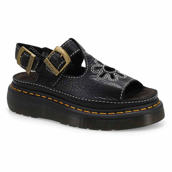 Women's  Dunnet Flower Quad Casual Sandal - Black