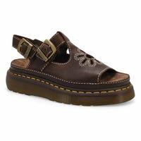 Women's  Dunnet Flower Quad Casual Sandal - Kelp Brown