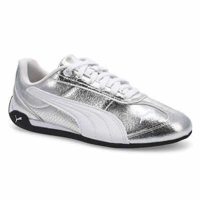 Baskets à lacets REPLICATCH METALLIC WHISPER, argent/blanc, femmes