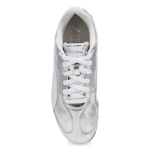 Women's  Replicatch Metallic Whisper Lace Up Sneaker - Silver/White