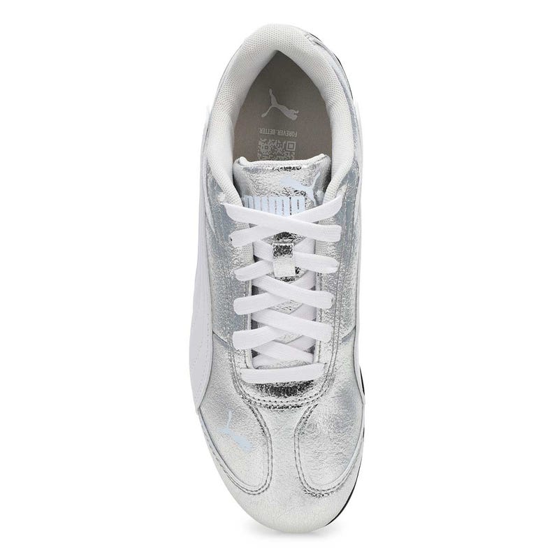 Women's  Replicatch Metallic Whisper Lace Up Sneaker - Silver/White